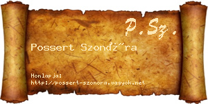 Possert Szonóra névjegykártya